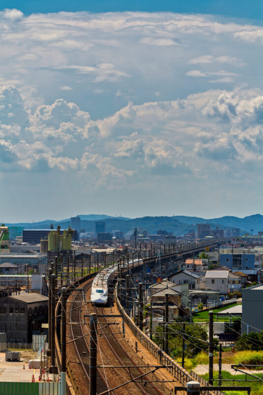 夏の岡山と新幹線